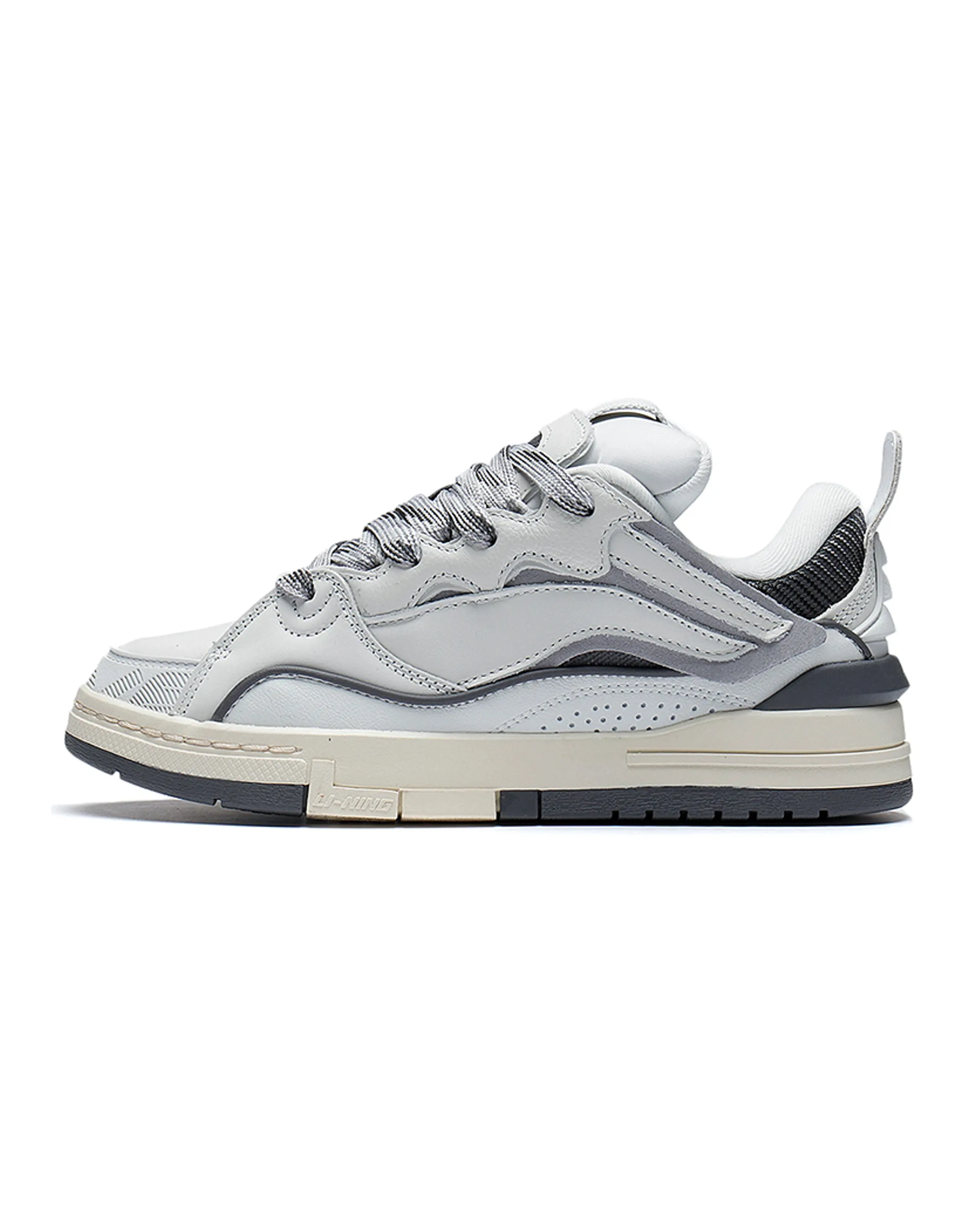 LiNing Wave GOLDEN Slip-Resistant Cushioning Wear-Resistant Low-Top Skateboard Shoes Women's Frost White
