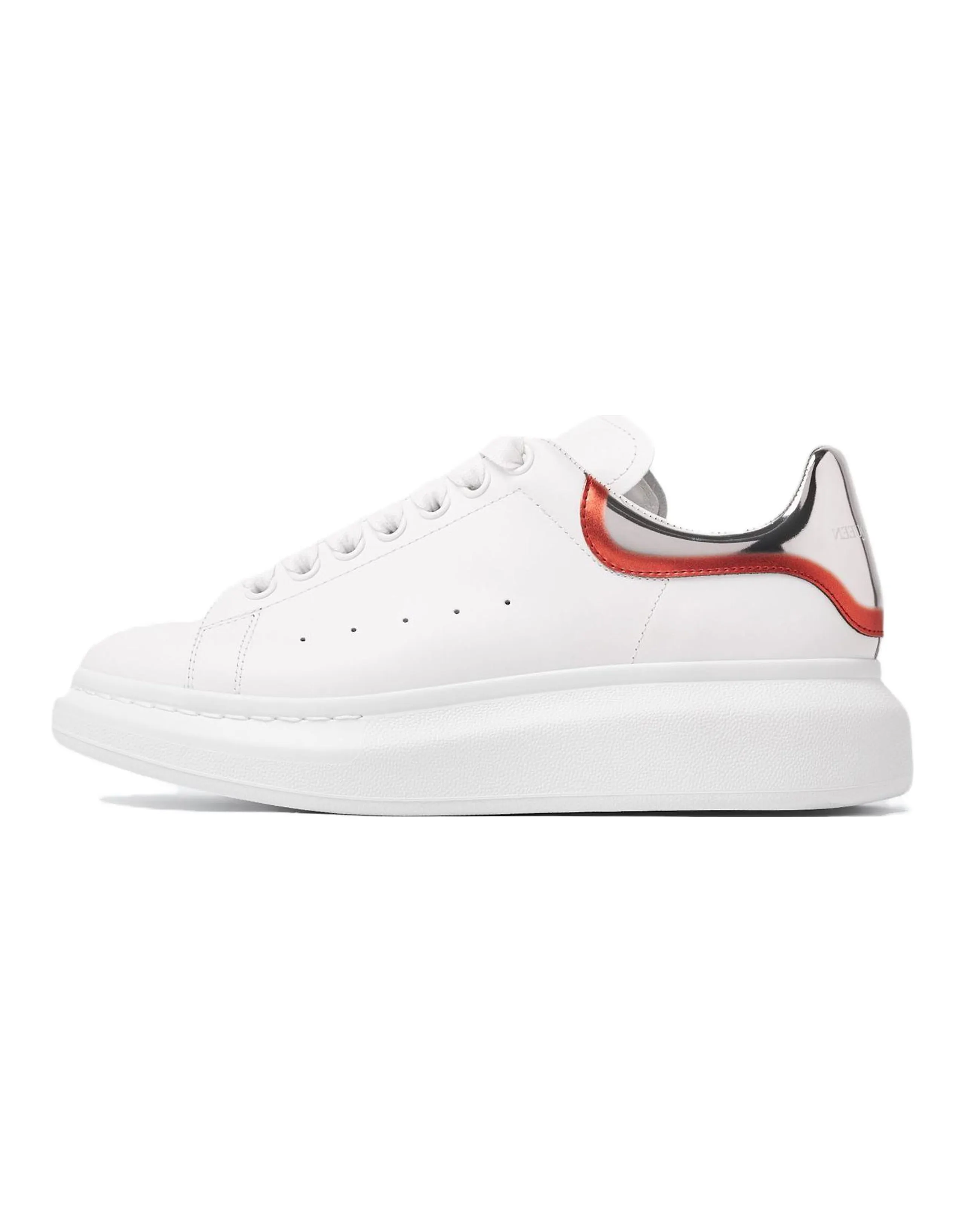 Alexander McQueen Oversized White Silver Red Metallic