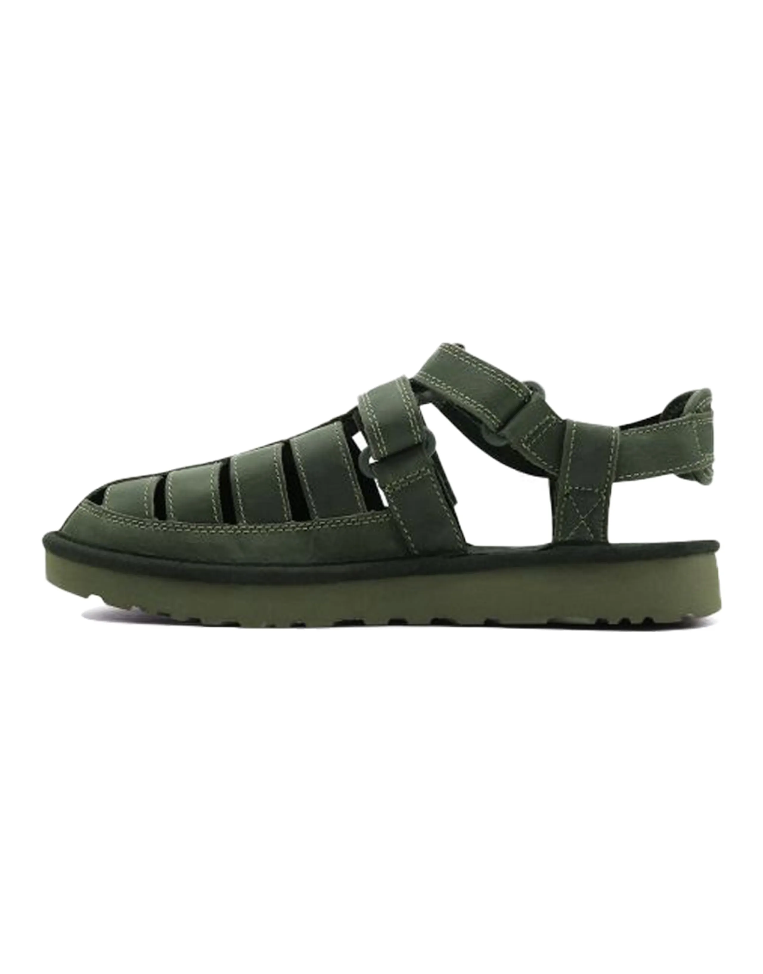 UGG Dune Fisherman Cowhide Green Sandals