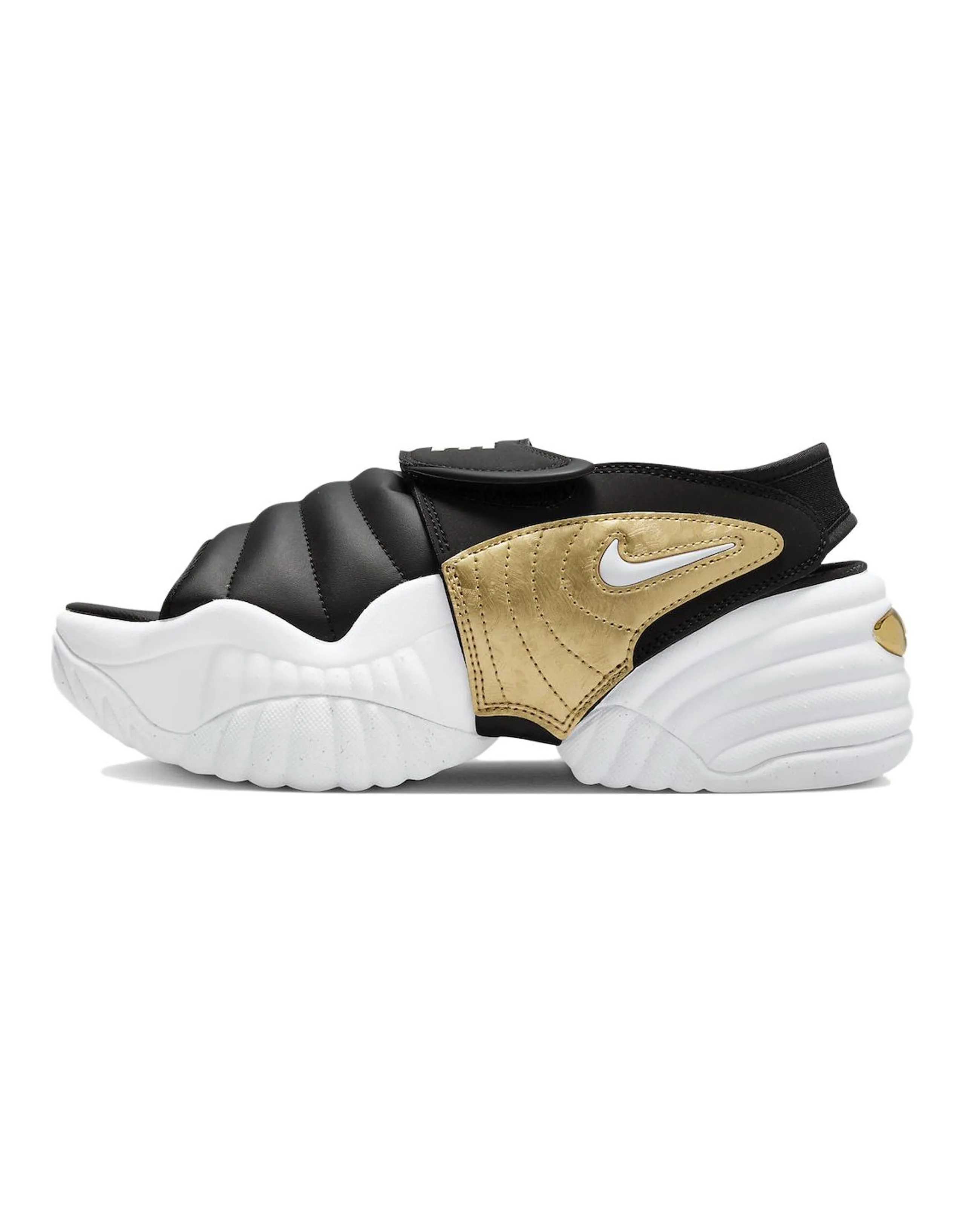 Nike Air Adjust Force Sandal Black Metallic Gold Women's