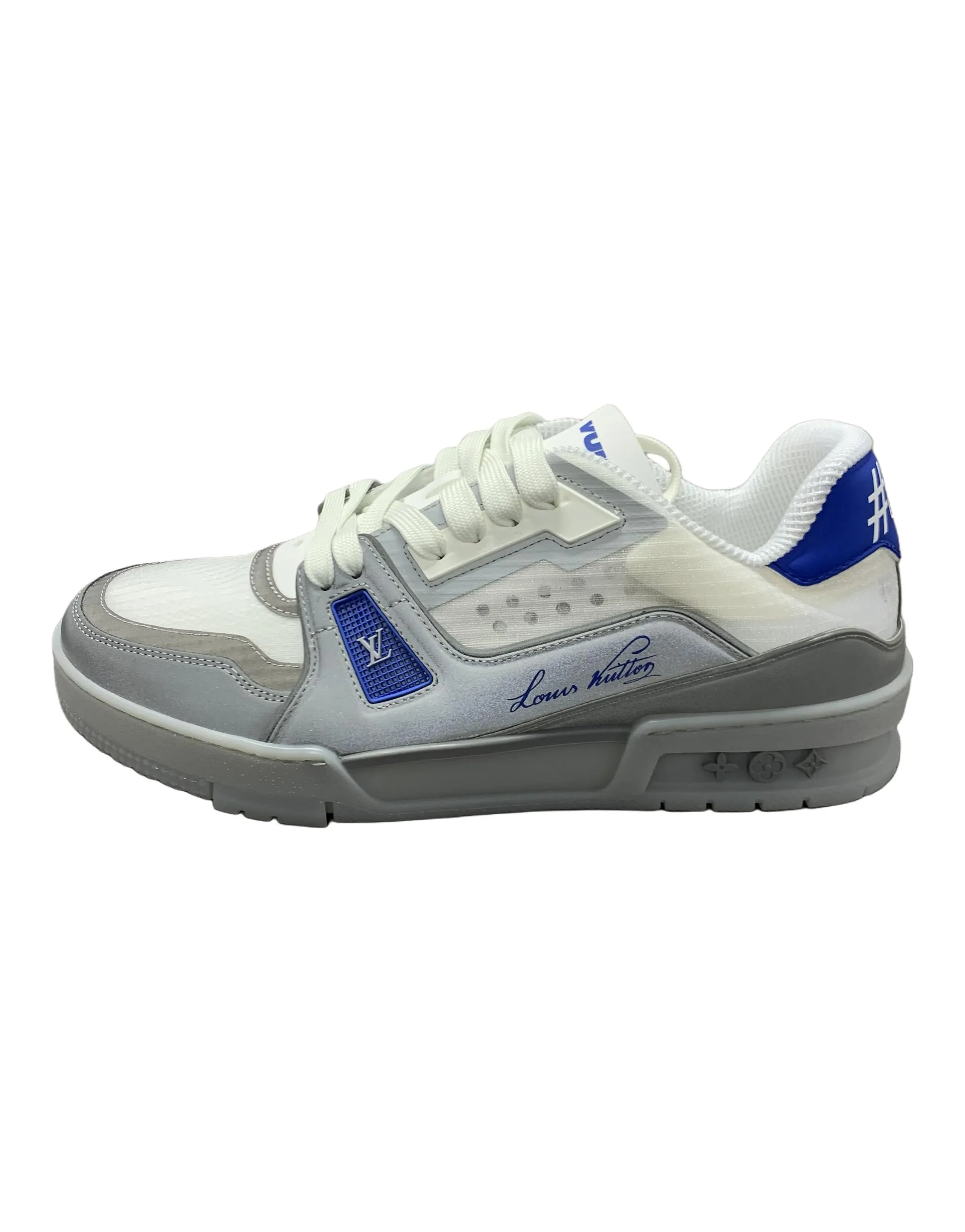 LOUIS VUITTON Trainer Low Top Skateboard Shoes Unisex Blue Gray