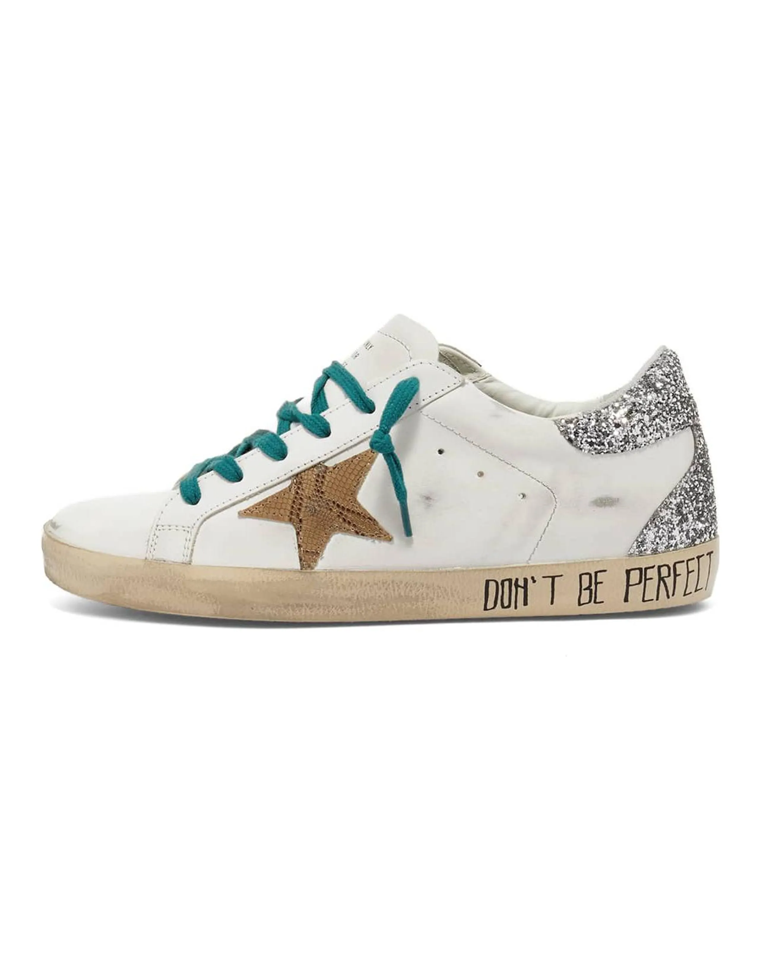Golden Goose Super-Star Stylish Skateboarding Shoes Women's White Silver Vintage Version