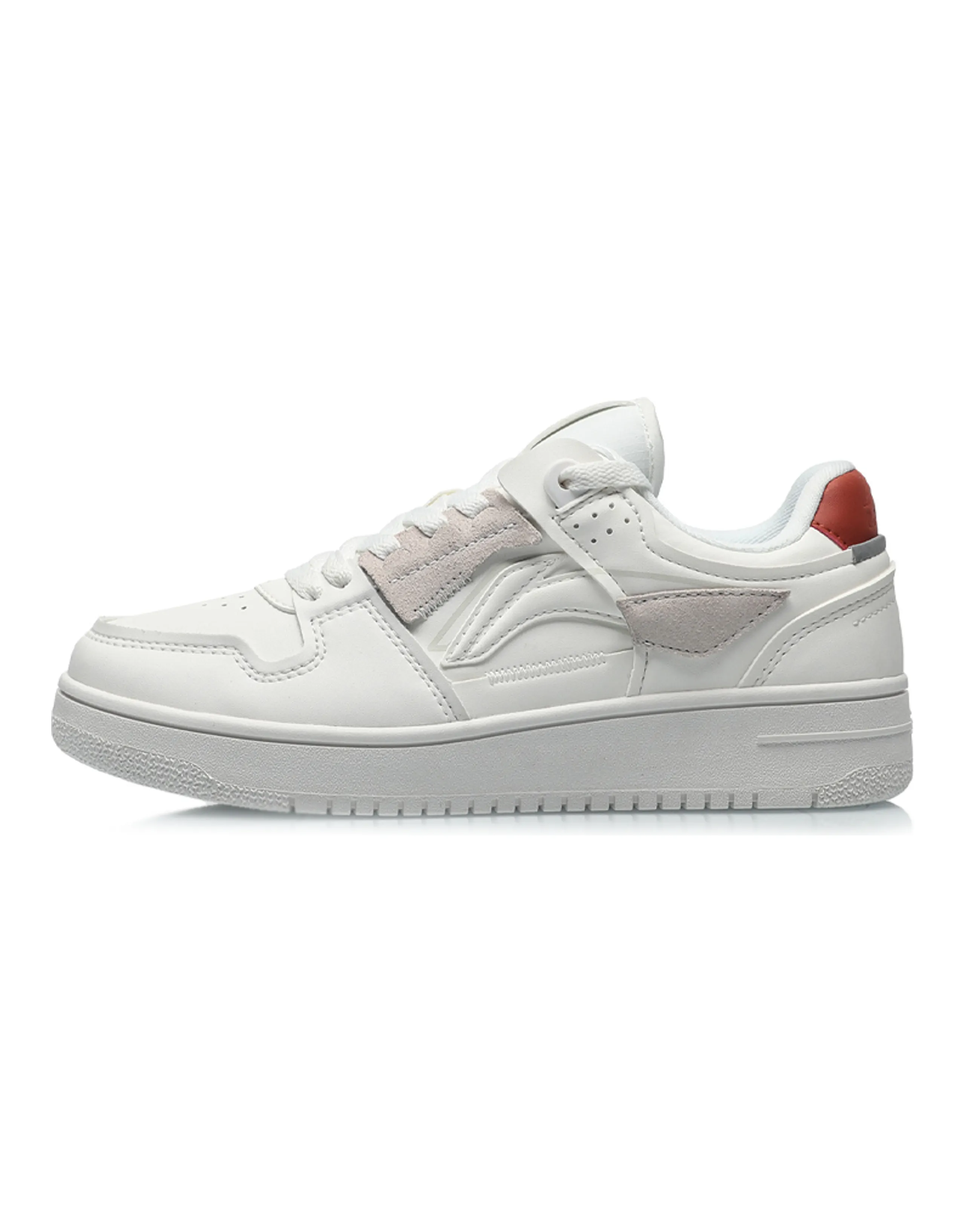LiNing Tianji Anti-Slip Wear-Resistant Low-Top Skateboard Shoes Women's Mist White