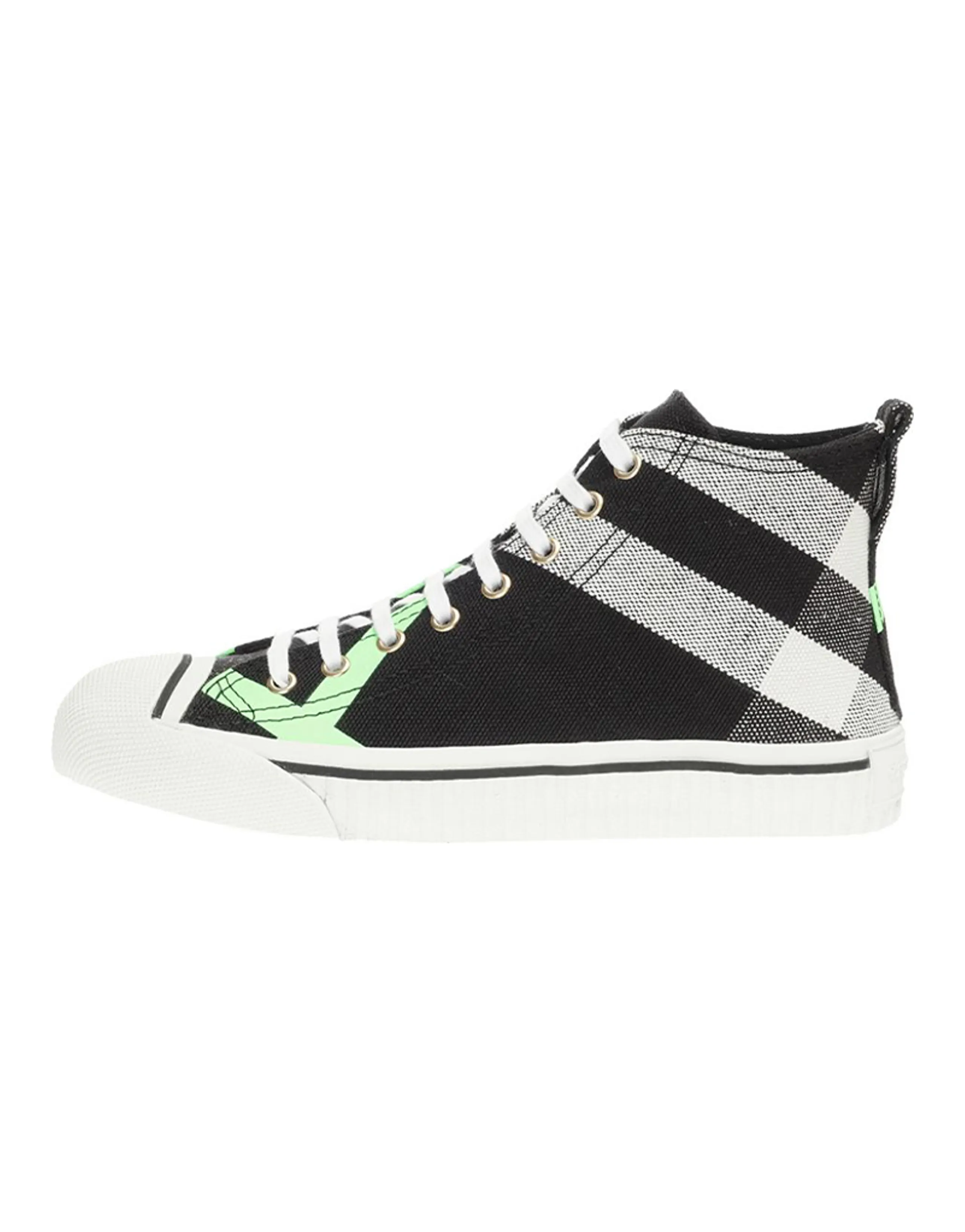Burberry High Top Stylish Skateboarding Shoes Men's Black