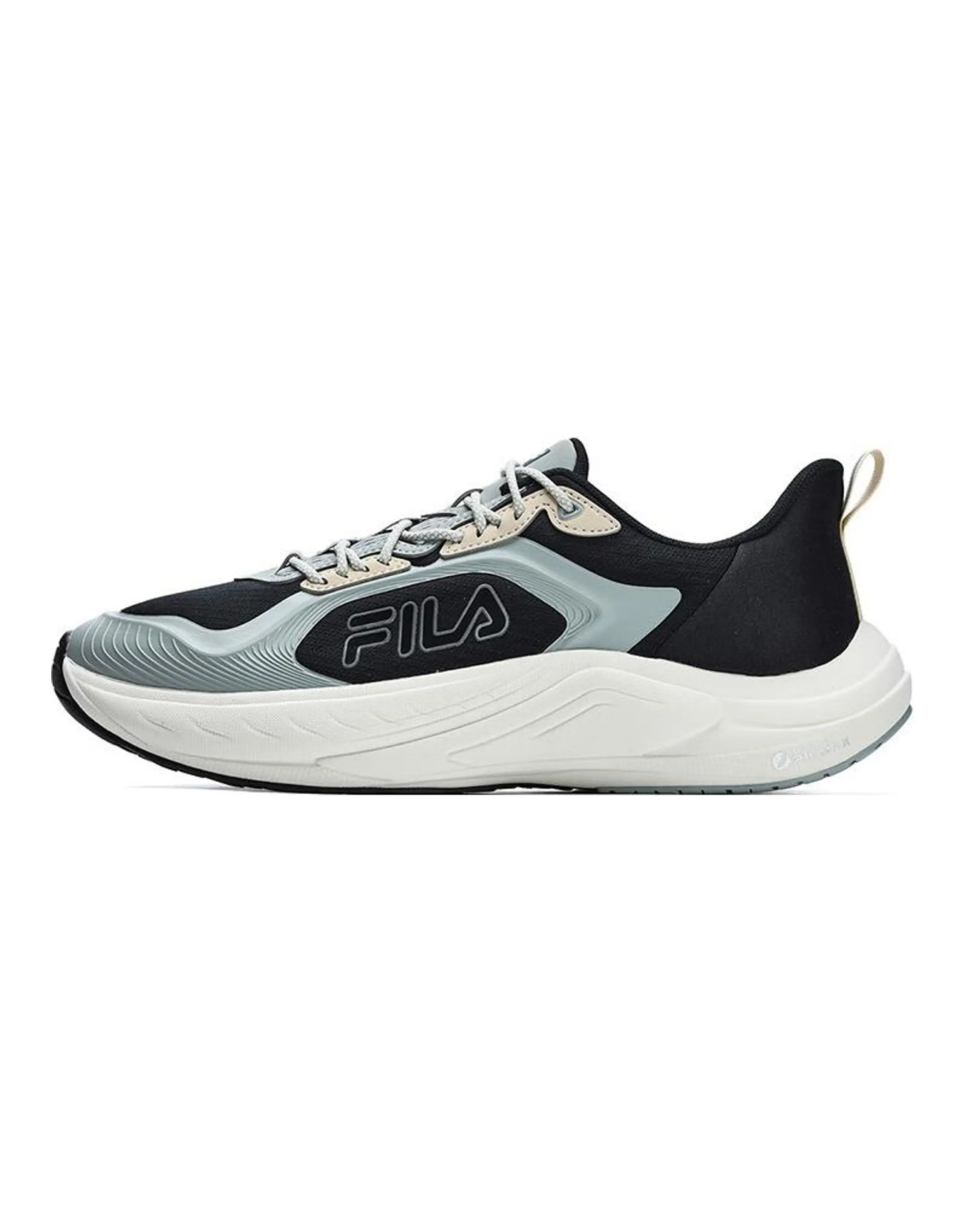 FILA Cushioned Slip-Resistant Abrasion-Resistant Low-Top Running Shoes Men's Black Gray