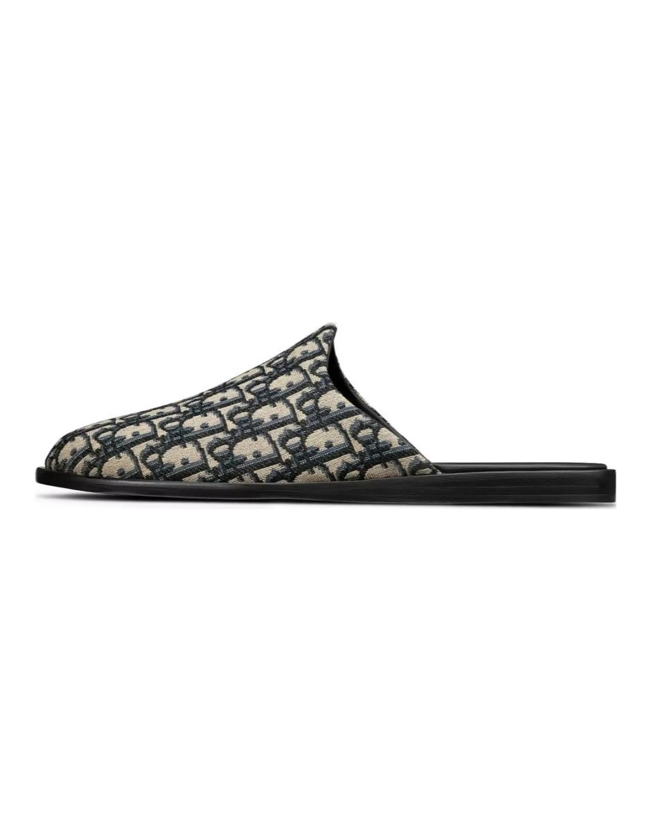 DIOR InDIOR Mule Beige Black DIOR Oblique Jacquard