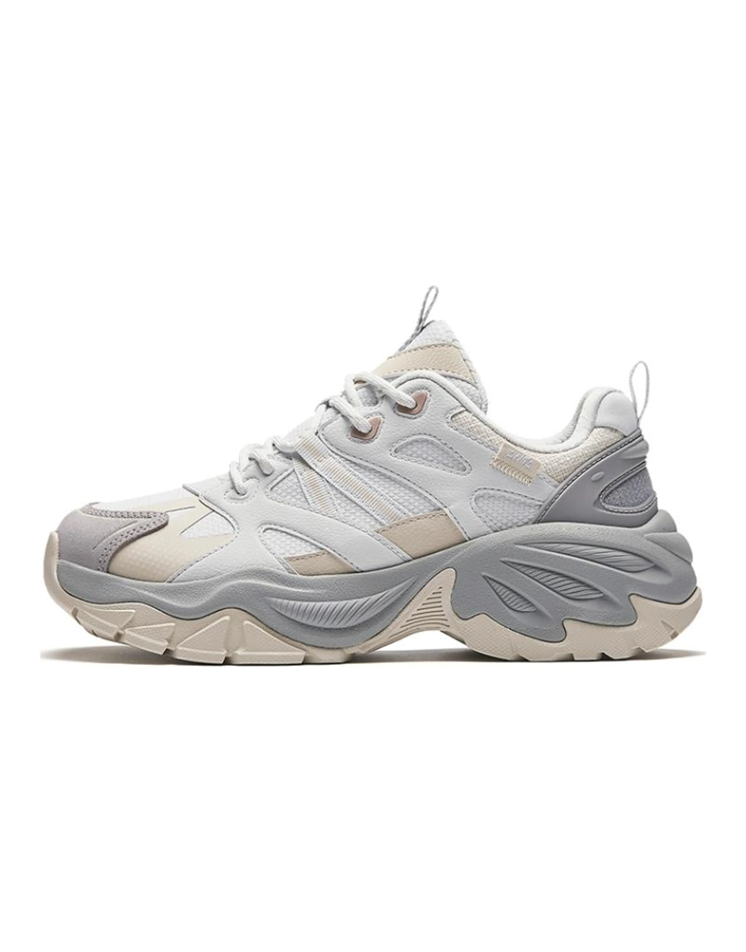 Anta Fashion Comfortable Slip-Resistant Breathable Low-Top Casual Shoes Women's White Gray