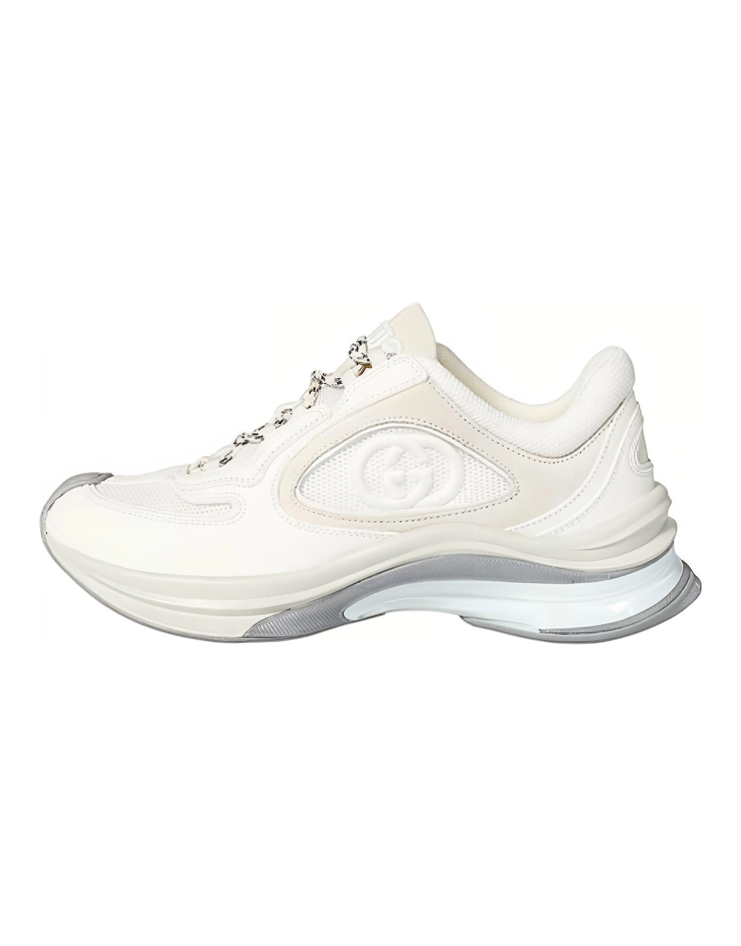GUCCI Women's Run Sneaker 'White Suede' Women's