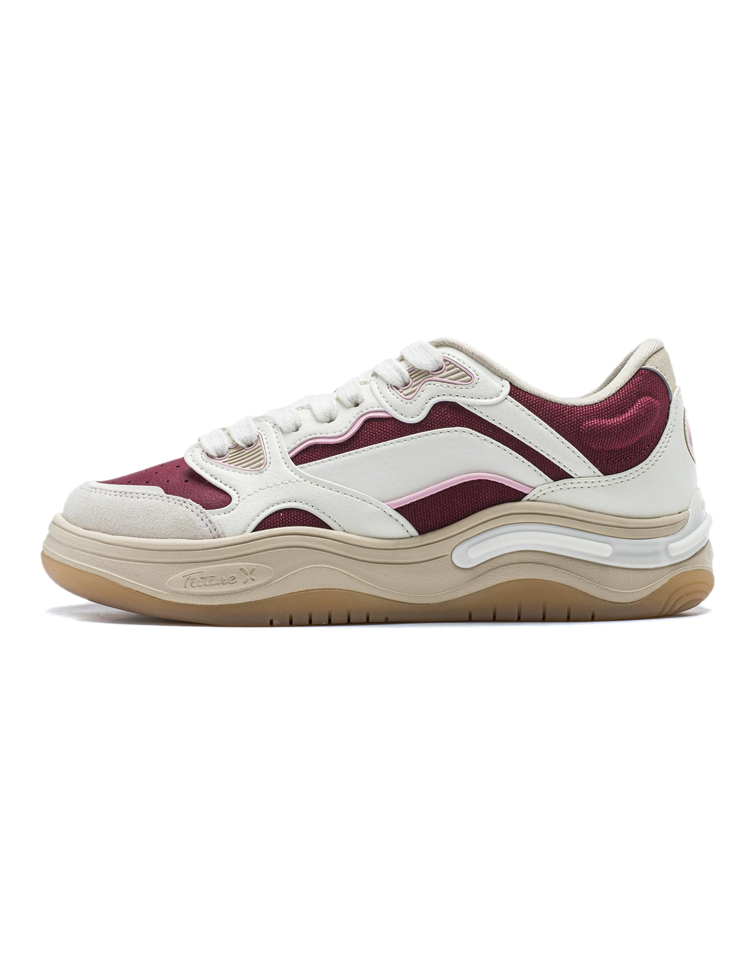 LiNing Future Flow Slip-Resistant Cushioning Wear-Resistant Support Low-Top Skateboard Shoes Women's Red White