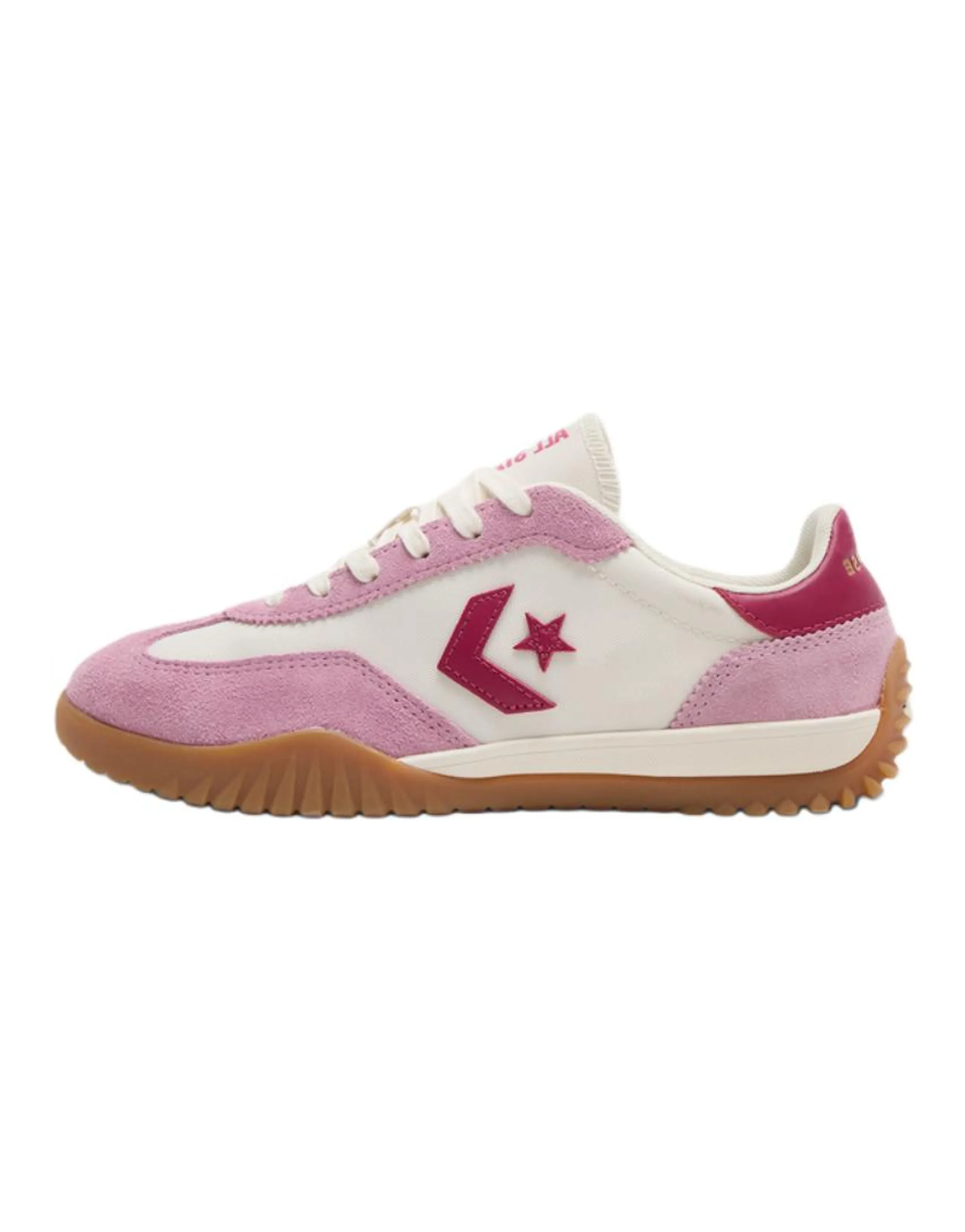 Converse Run Star Trainer Comfortable Versatile Wear-Resistant Low-Top Casual Lifestyle Shoes Unisex Pink White