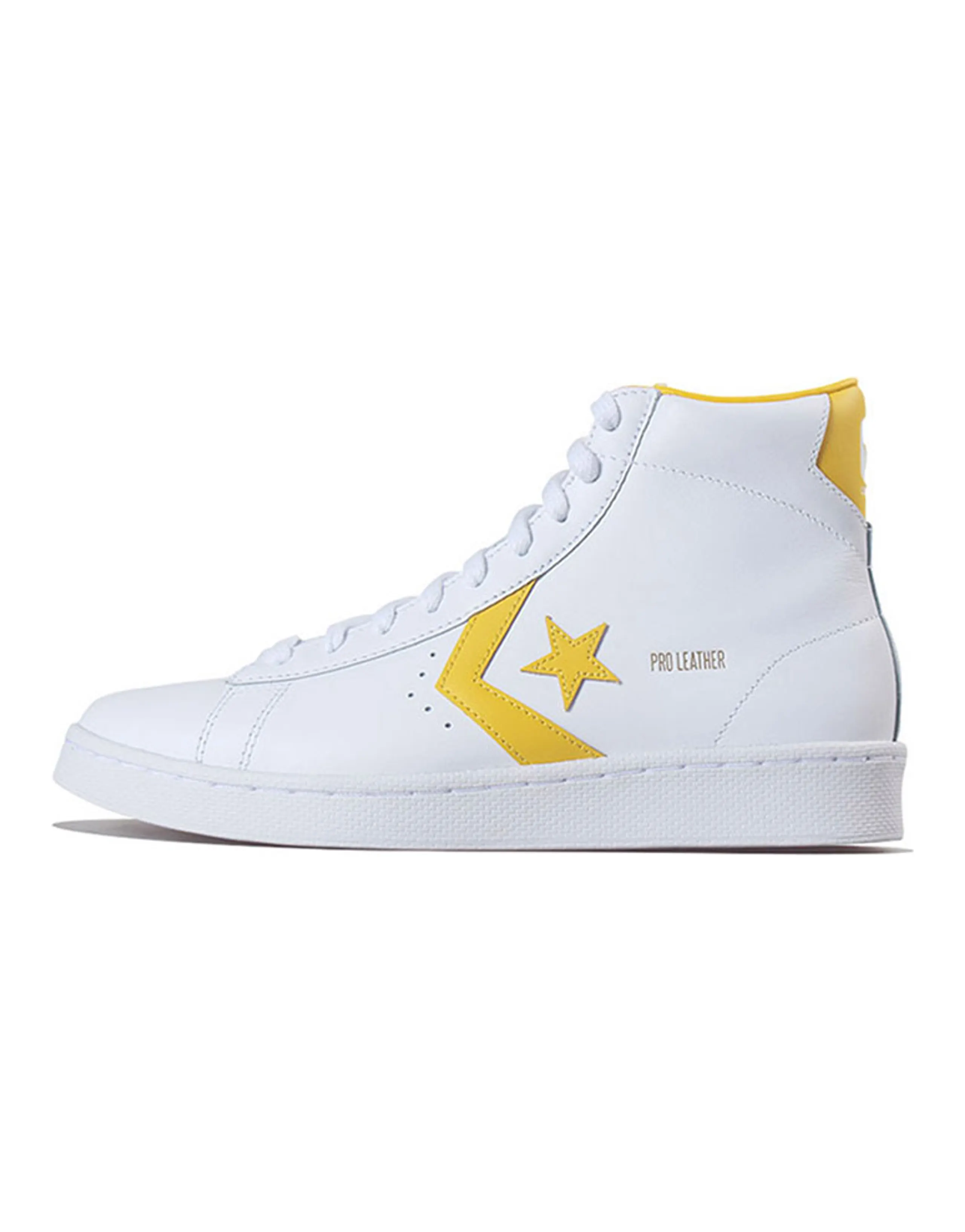 Converse Pro Leather Hi White Amarillo