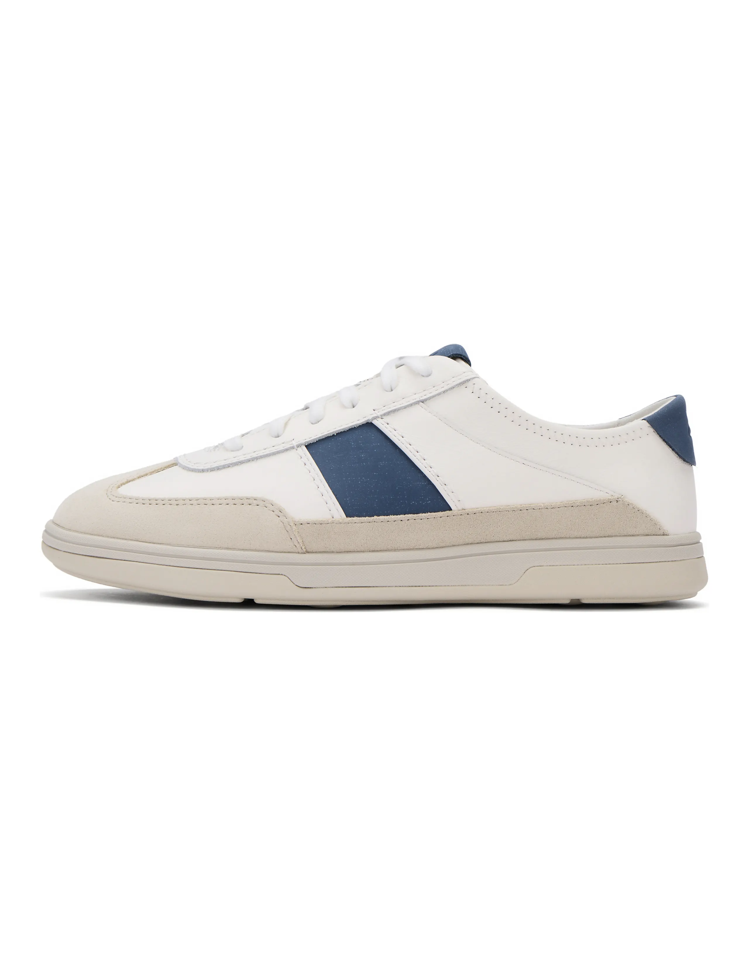 Clarks Cow Leather Fashion Versatile Elegant Trend Anti-Slip Low-Top Sneakers Men's Blue