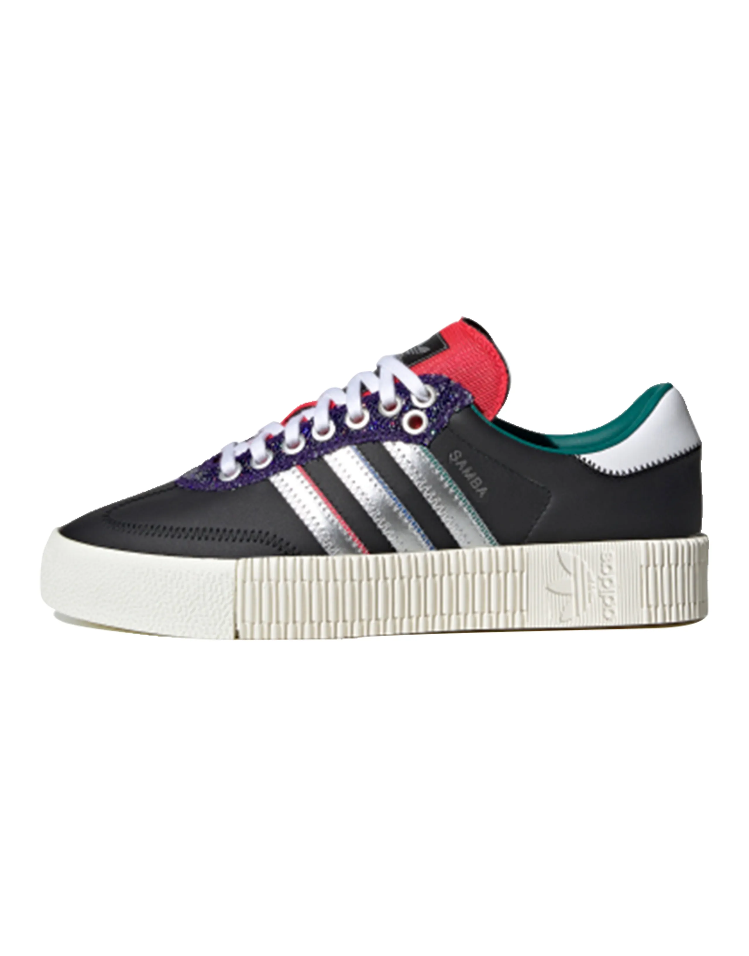 Adidas Samba Low Black Red Silver Women's