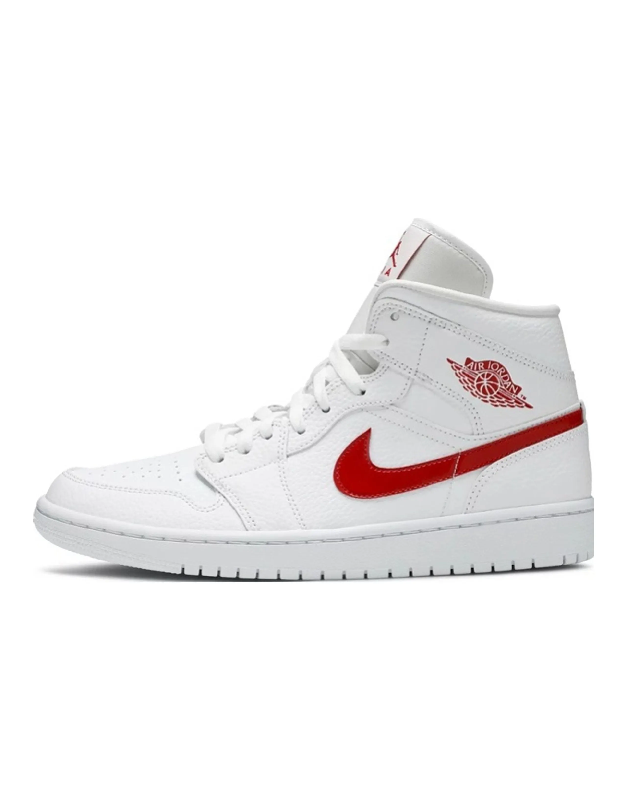 JORDAN 1 Mid White University Red Women's