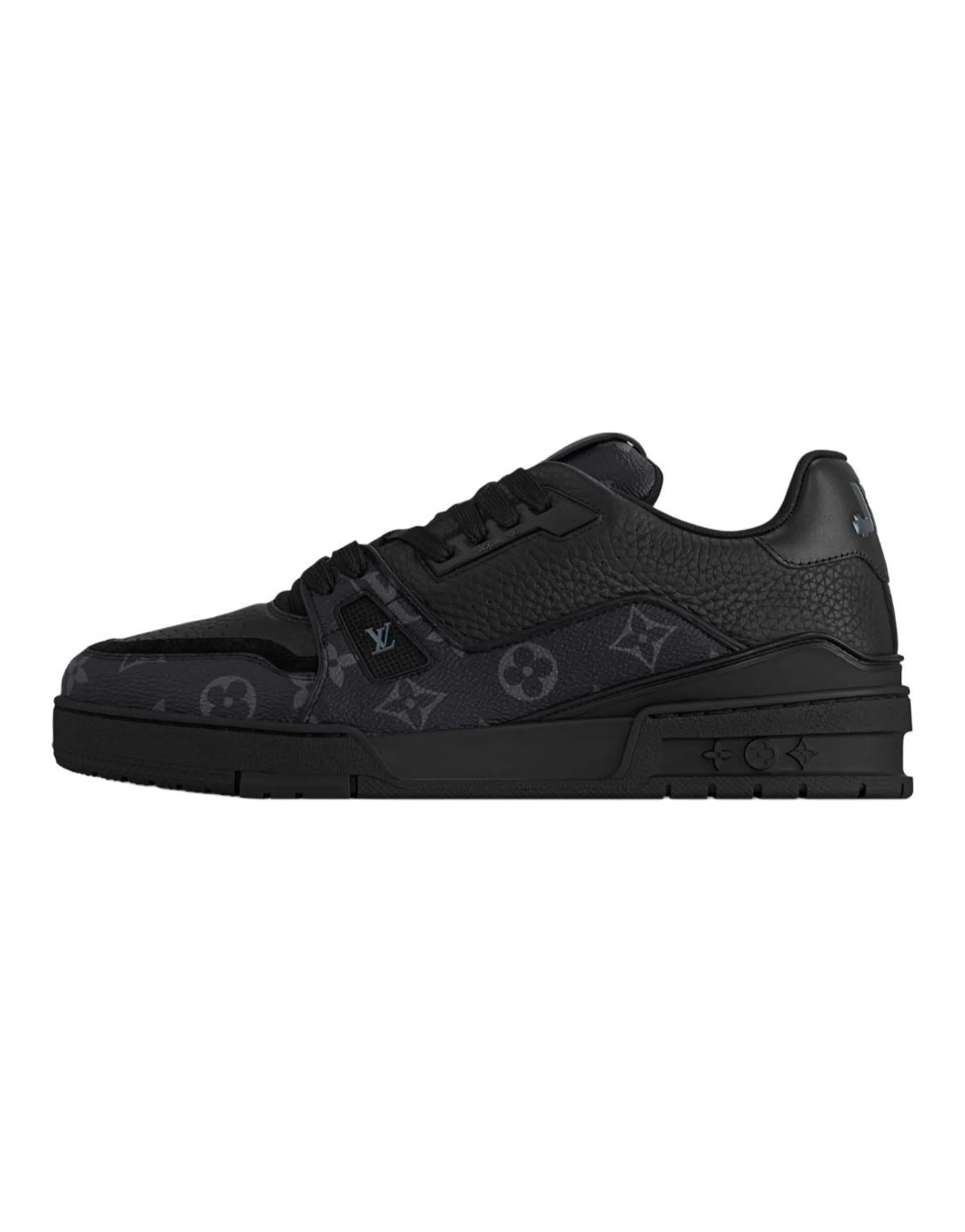 LOUIS VUITTON Trainer Low-Top Skateboard Shoes Men's Black