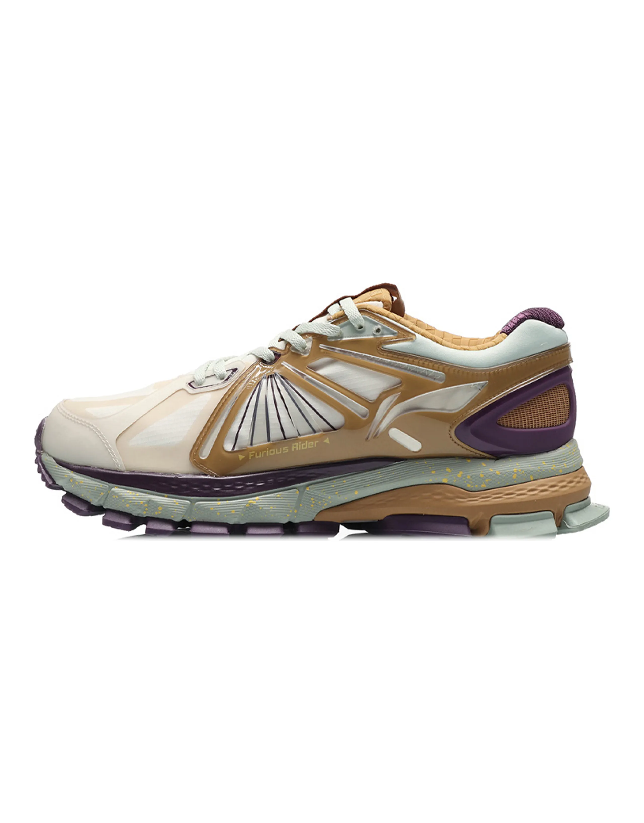 LiNing Furious Rider ACE Element Casual Shoes Women's Low Top Eggnog Cream Gray