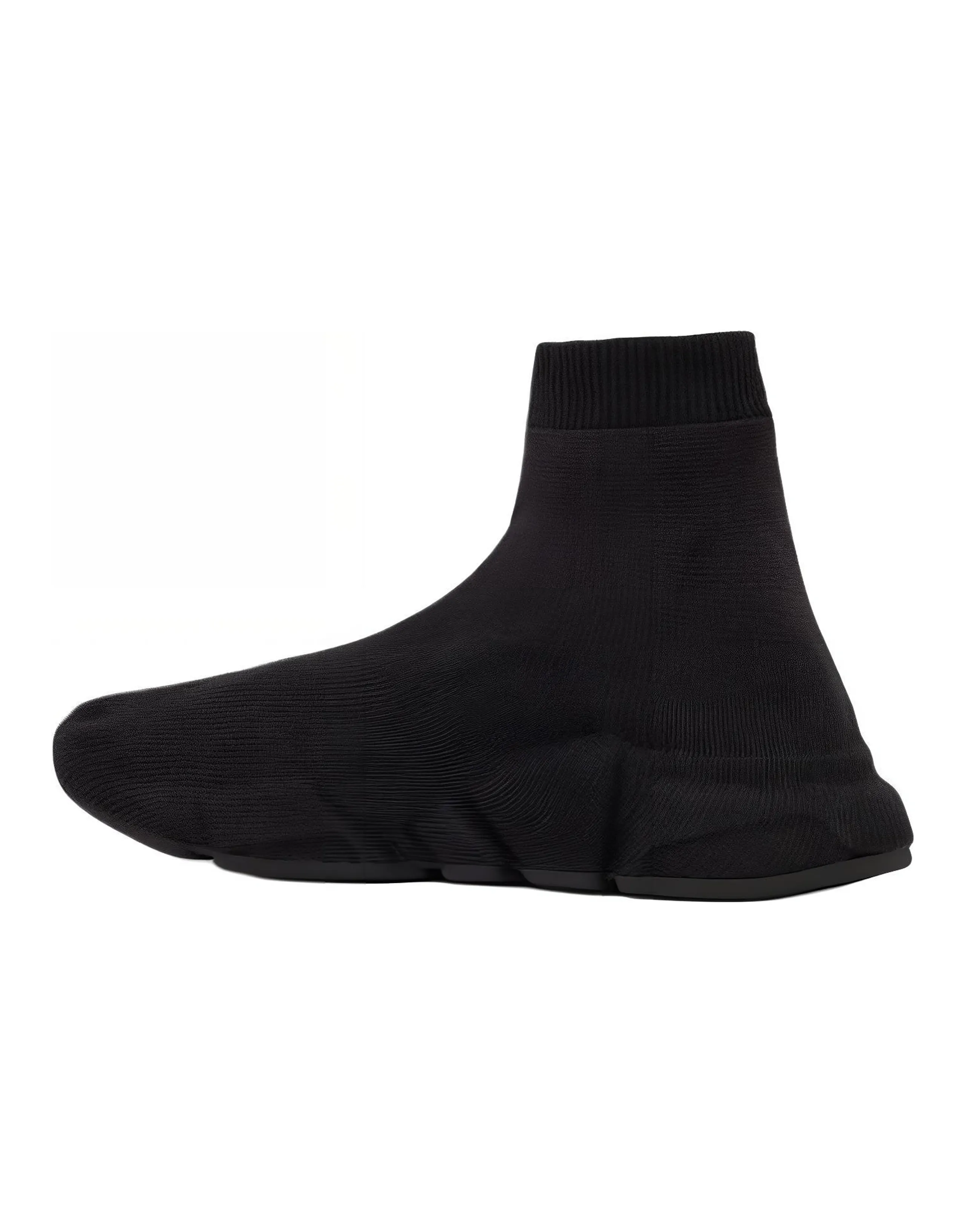 Balenciaga Speed Knit Mid-Top Casual Shoes Men's Black