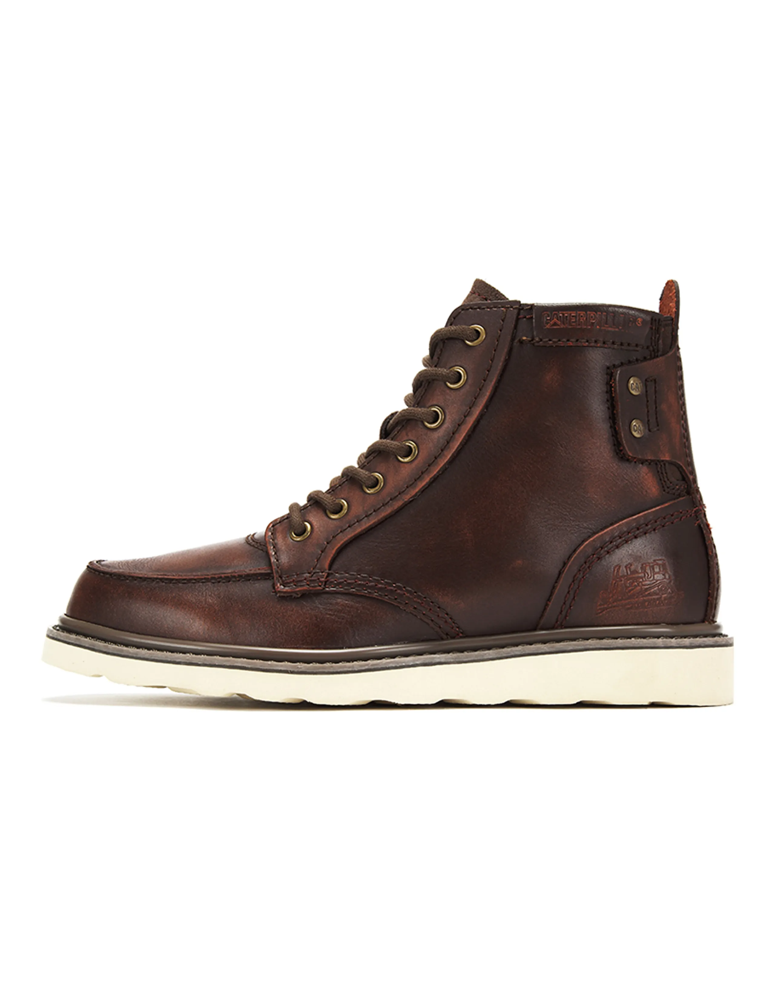 CAT Ankle-Length Martin Boot Men's Dark Brown