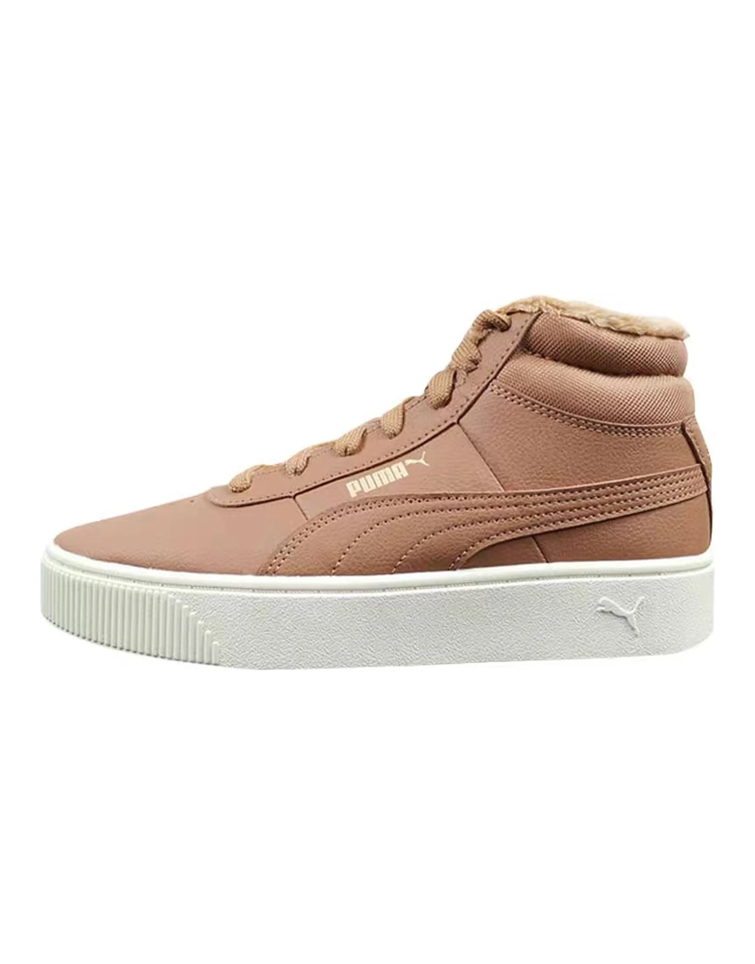 PUMA Vikky Stacked Mid WTR Comfortable Warm Wear-Resistant High-Top Sneakers Women's Brown