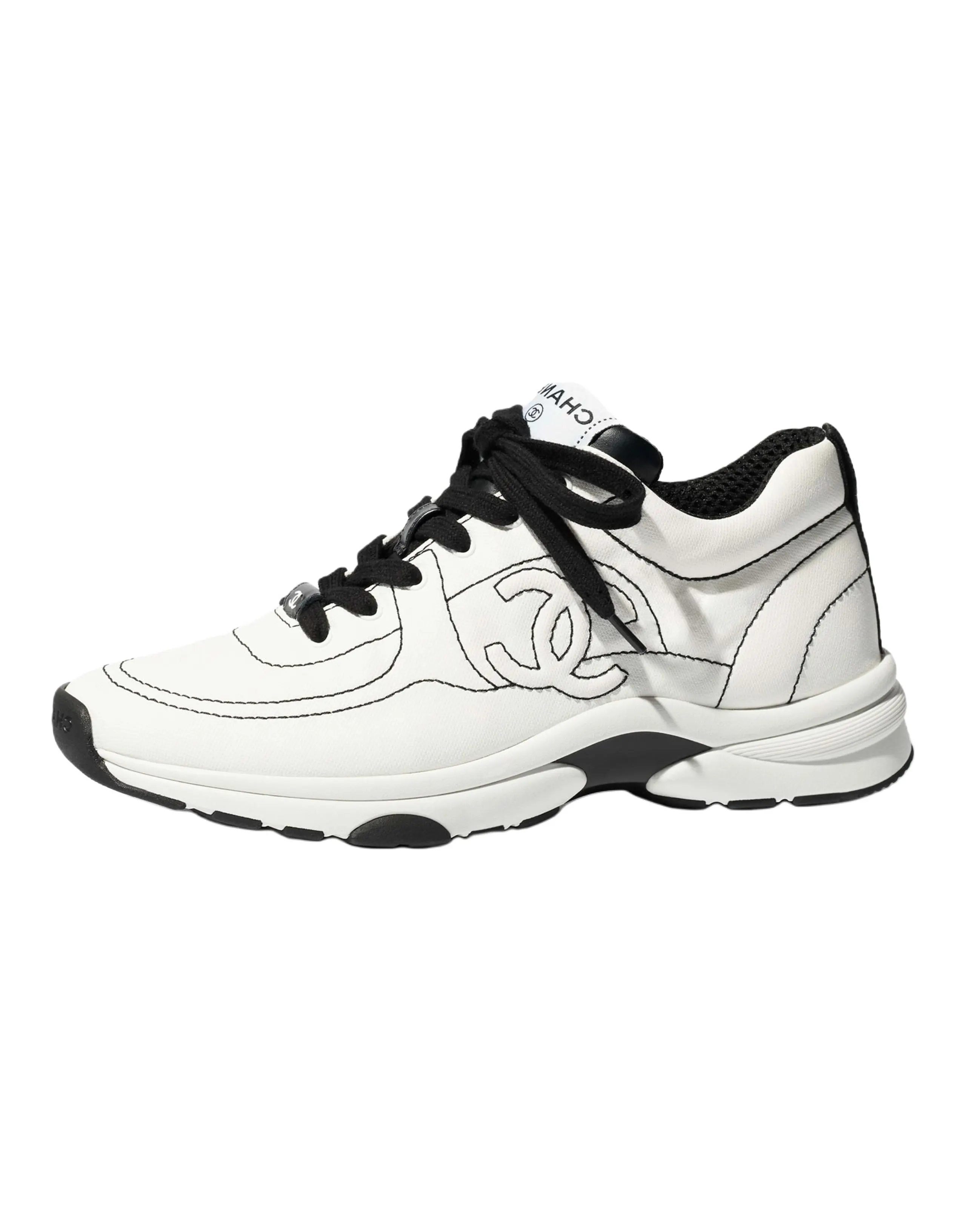 CHANEL Low Top Casual Shoes Women's White
