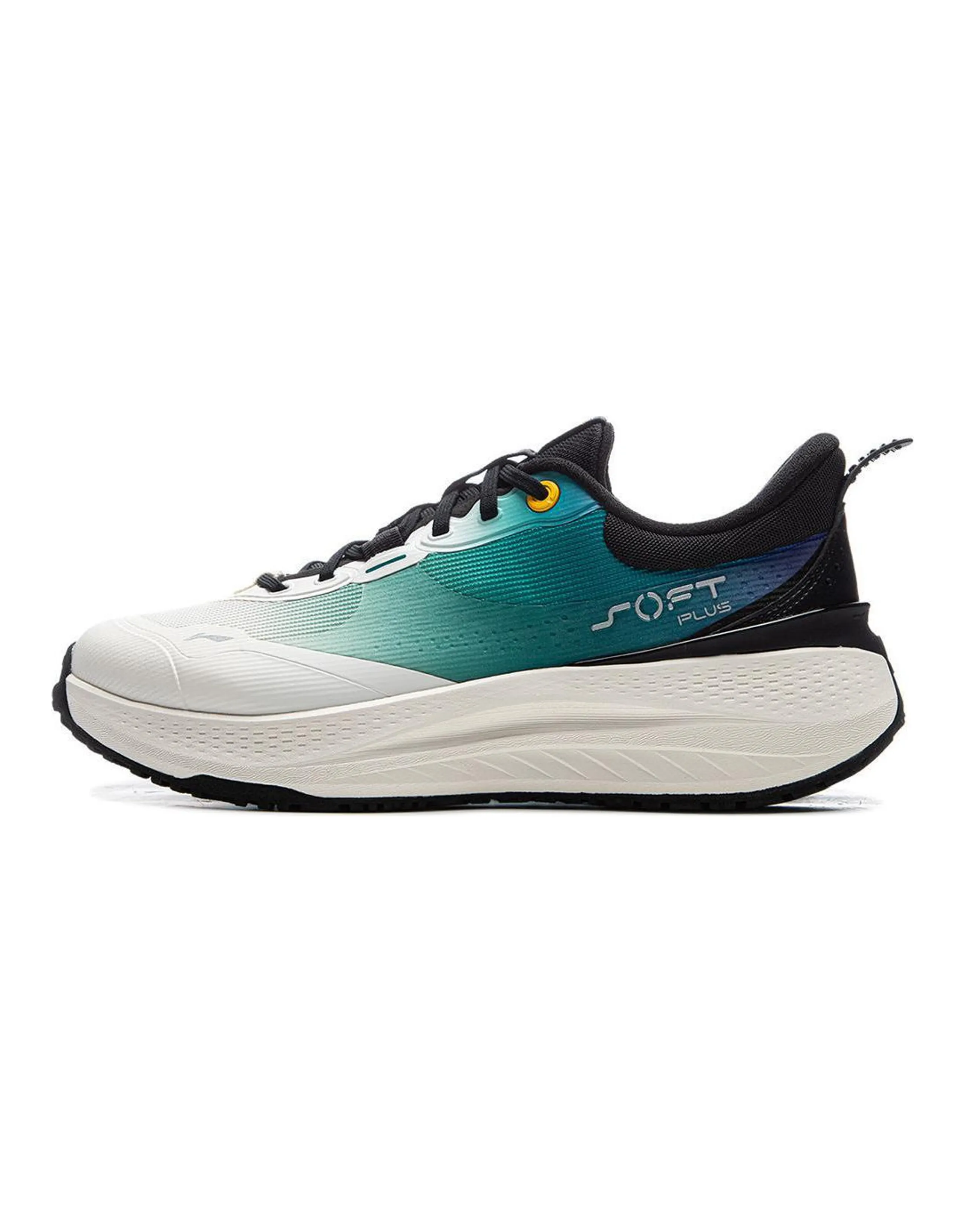 LiNing SOFT PLUS Cushioned Anti-Slip And Wear-Resistant Lightweight Low-Top Casual Shoes Men's Black White Green