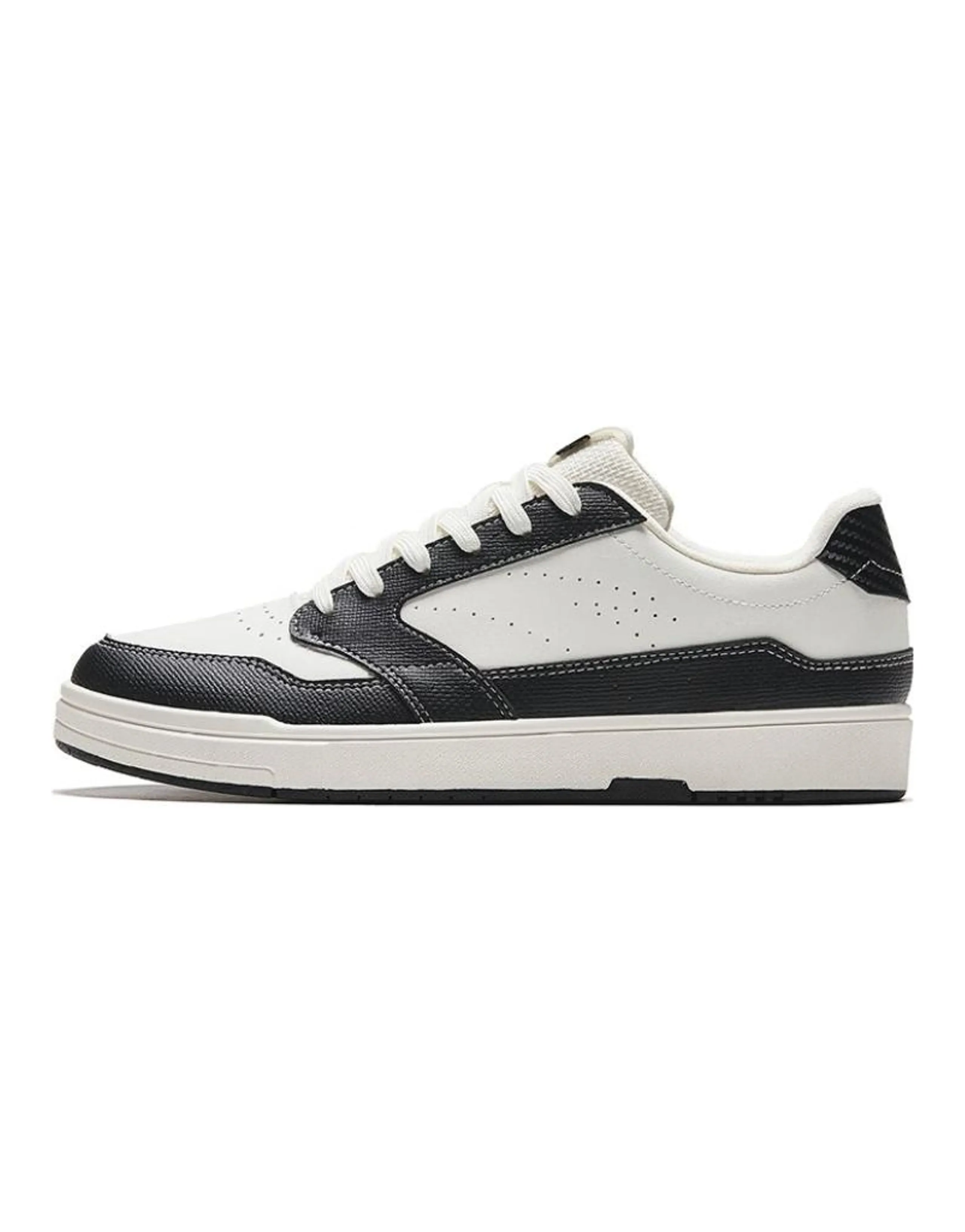 Anta Slip-Resistant Cushioning Impact-Resistant Low-Top Skateboard Shoes Men's Black White