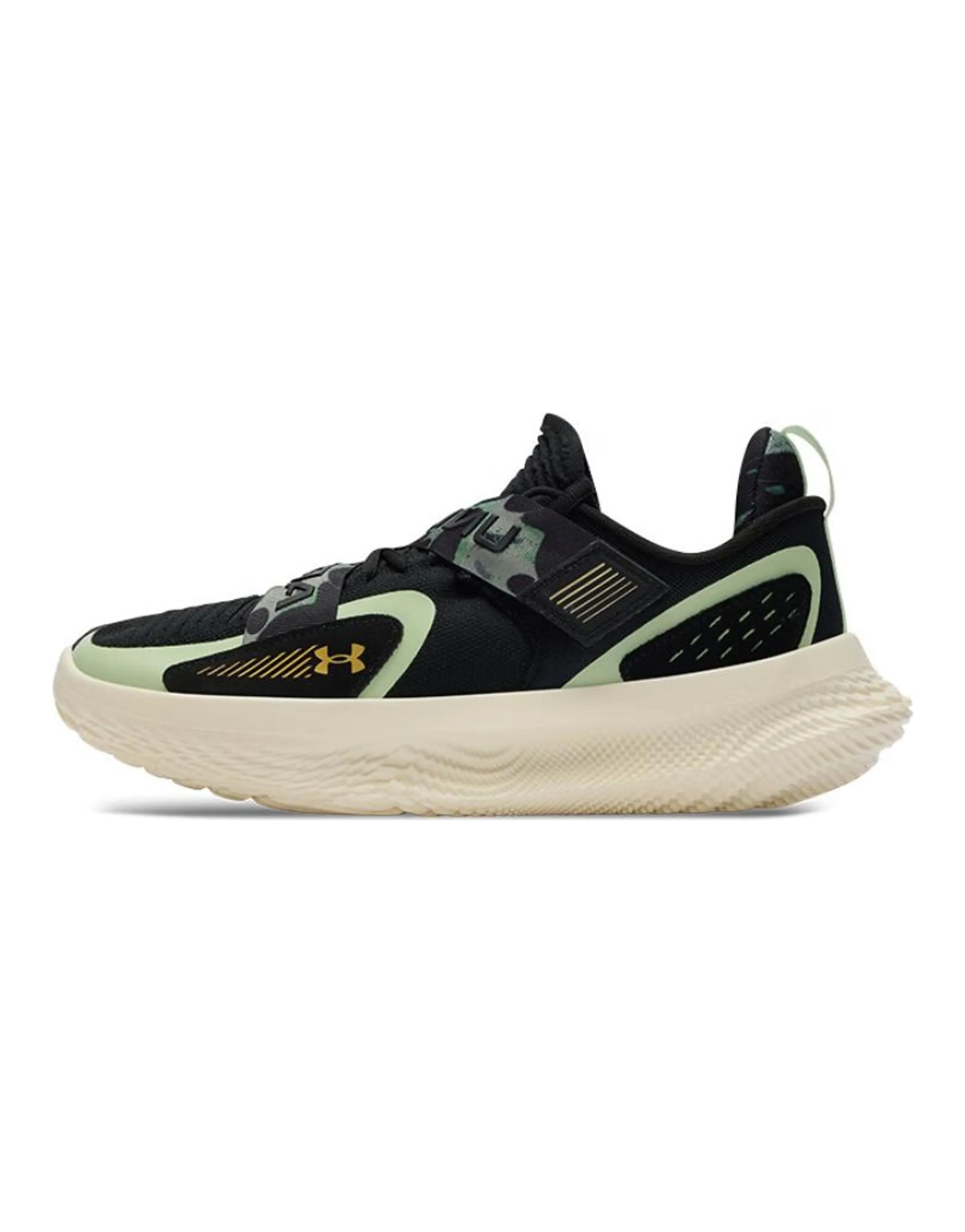 Under Armour Slip-Resistant Cushioning Low-Top Basketball Shoes Unisex Black