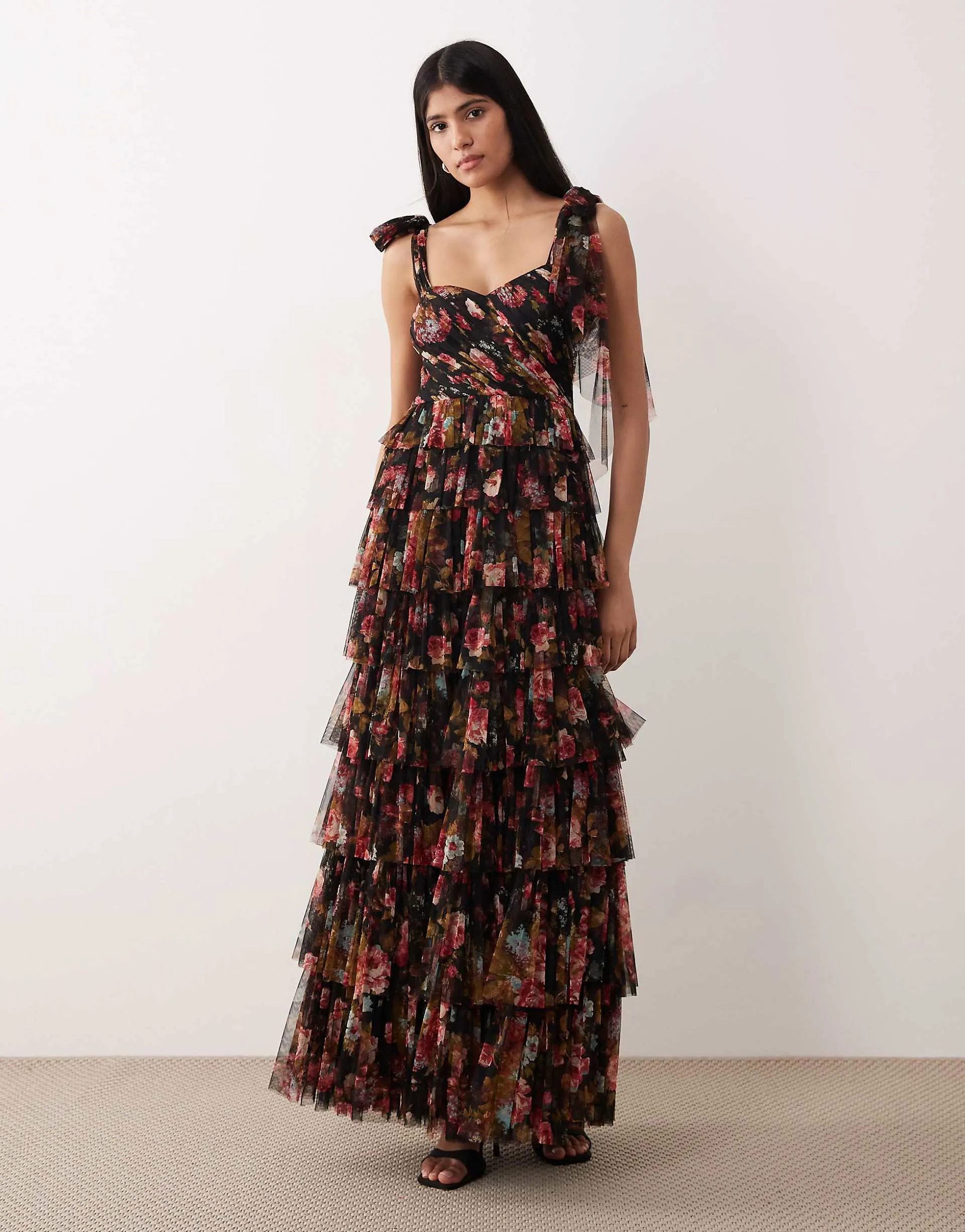 Black Floral Print