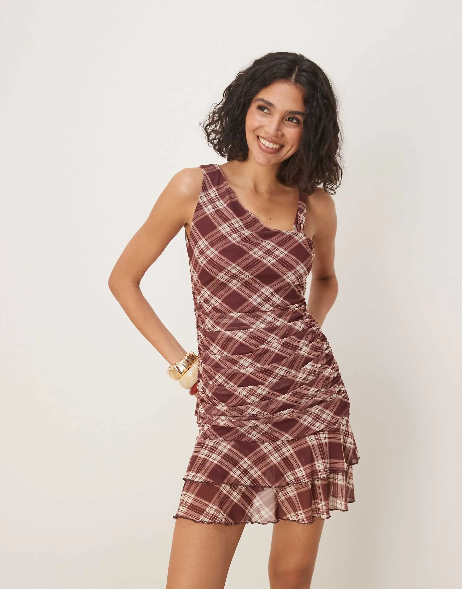 Burgundy check