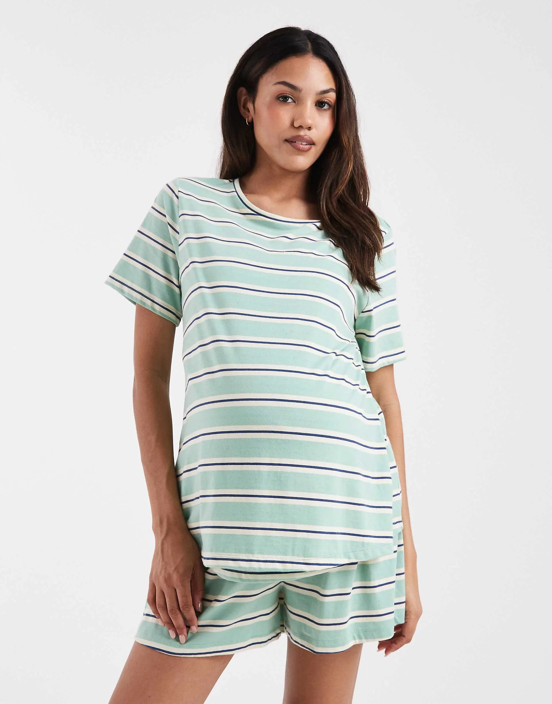 Sage & Blue Stripes