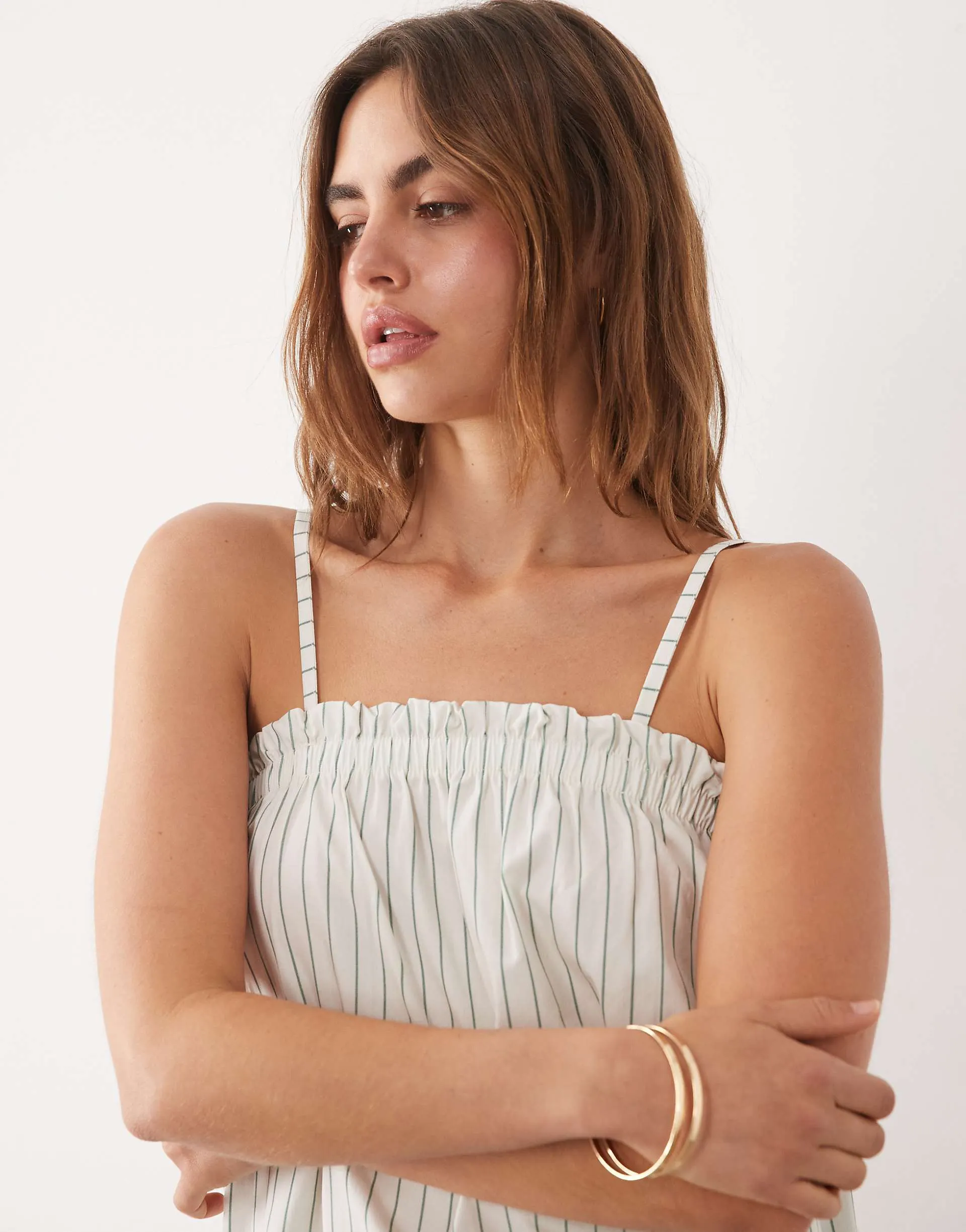 GREEN PINSTRIPE
